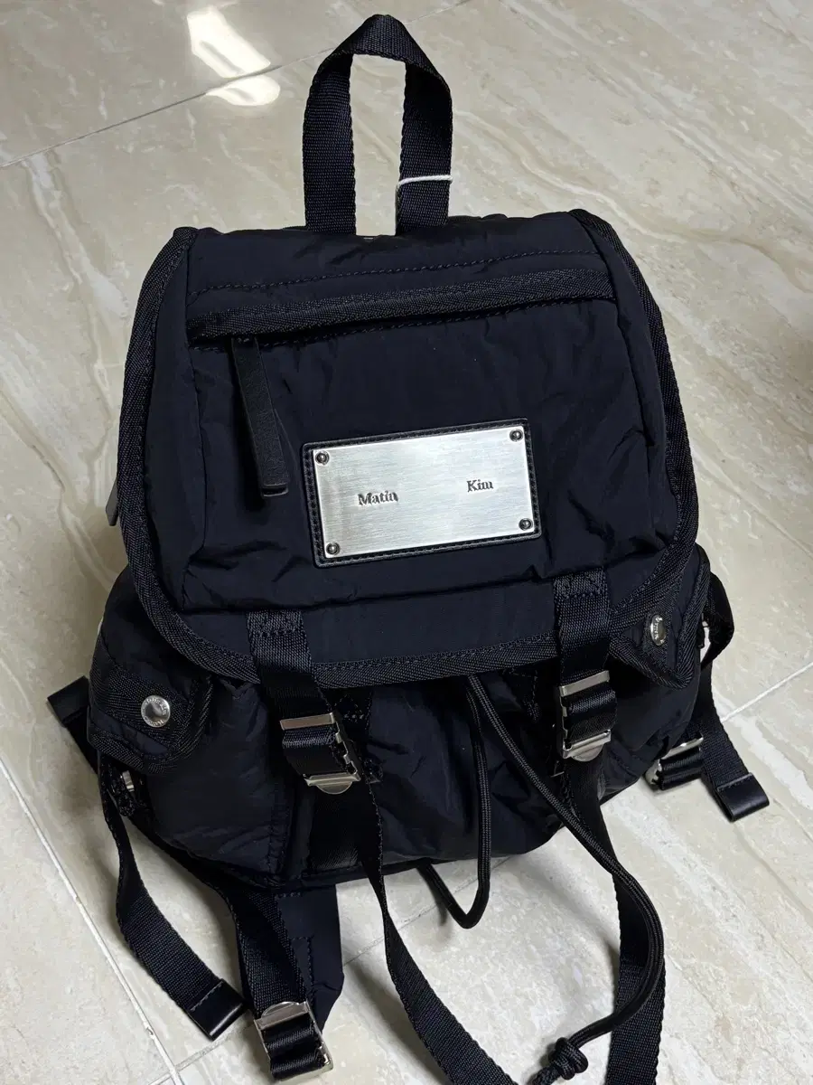 【♡】MatinKim BACK PACK IN BLACK MUSINSA | MATIN KIM STRING UTILITY BACK PACK IN BLACK
